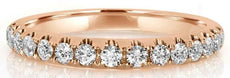 .52CT DIAMOND 18KT ROSE GOLD 3D ROUND 3MM SEMI ETERNITY WEDDING ANNIVERSARY RING