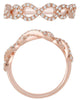 ESTATE .20CT DIAMOND 14KT ROSE GOLD CLASSIC INFINITY LOVE KNOT ANNIVERSARY RING