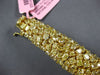 EXTRA LARGE GIA 47.4CT FANCY YELLOW DIAMOND 18K YELLOW GOLD CUFF TENNIS BRACELET