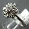 ESTATE .16CT DIAMOND 14KT WHITE GOLD 3D CLASSIC FLOWER FILIGREE FUN RING