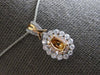.50CT DIAMOND 18K WHITE & ROSE GOLD OVAL DOUBLE HALO SEMI MOUNT FLOATING PENDANT