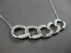 ESTATE LARGE .97CT DIAMOND 14K WHITE GOLD 3D CLASSIC MULTI LINK BAR FUN NECKLACE