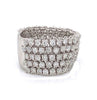ESTATE LARGE 2.53CT DIAMOND 18KT WHITE GOLD MULTI ROW FLEXIBLE ANNIVERSARY RING