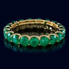 3.60CT AAA EMERALD 14KT YELLOW GOLD CLASSIC SHARED PRONG ETERNITY FUN LOVE RING