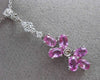 ESTATE 1.36CT DIAMOND & AAA PINK SAPPHIRE 14K WHITE GOLD FLOATING FLOWER PENDANT