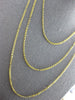 ANTIQUE EXTRA LONG 18KT YELLOW GOLD 3D HANDCRAFTED LINK CHAIN NECKLACE #27998
