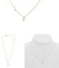 .09CT DIAMOND 14KT YELLOW GOLD 3D INITIAL C SOLITAIRE BY THE YARD FUN NECKLACE
