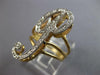 ESTATE LARGE .25CT DIAMOND 14KT WHITE & YELLOW GOLD P INITIAL DOUBLE PLATE RING