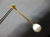 LARGE .63CT DIAMOND & AAA SOUTH SEA PEARL 18KT YELLOW GOLD BAR HANGING EARRINGS