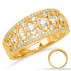 WIDE .75CT DIAMOND 14K YELLOW GOLD OPEN FILIGREE MARQUISE SHAPE ANNIVERSARY RING