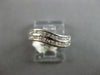 ESTATE .30CT DIAMOND 14KT WHITE GOLD CLASSIC CHANNEL 2 ROW DOUBLE WAVE FUN RING