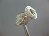 ESTATE WIDE .88CT DIAMOND 14KT 2 TONE GOLD 3D LOVE KNOT FUN RING #27631