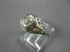 ANTIQUE ART DECO .35CT OLD MINE DIAMOND 18K WHITE GOLD 3D ENGAGEMENT RING #27344