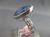 4.14CT DIAMOND & AAA SLICED SAPPHIRE 14KT WHITE GOLD OVAL & ROUND FILIGREE RING