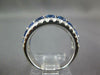 ESTATE WIDE 3.50CT DIAMOND & AAA SAPPHIRE 18KT WHITE GOLD OVAL ANNIVERSARY RING