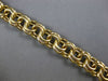 ESTATE LARGE AND LONG 14KT YELLOW GOLD 3D DOUBLE LINK SOLID CHARM BRACELET