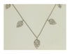 ESTATE .35CT DIAMOND 14KT WHITE GOLD CLUSTER TEAR DROP BY THE YARD LOVE NECKLACE