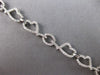 ESTATE 1.38CT DIAMOND 18KT WHITE GOLD 3D MULTI HEART LOVE KNOT TENNIS BRACELET