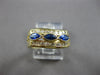 .67CT DIAMOND & AAA SAPPHIRE 14K YELLOW GOLD 3D MARQUISE & ROUND FUN RING #27774