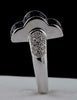 5.02CT DIAMOND & AAA SAPPHIRE 18K WHITE GOLD PRINCESS & ROUND INVISIBLE FUN RING