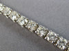 ESTATE LARGE 8.08CT DIAMOND 14K WHITE GOLD CLASSIC ROUND 4 PRONG TENNIS BRACELET