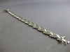 ESTATE WIDE & LONG 14KT WHITE GOLD MATTE & SHINY V SHAPE ITALIAN LOVE BRACELET