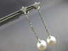 ESTATE LARGE .42CT DIAMOND & AAA SOUTH SEA PEARL 18K WHITE GOLD 3D CHANDELIER EARRINGS