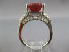 EXTRA LARGE 6.50CT DIAMOND & AAA PINK TOURMALINE 14KT WHITE GOLD ENGAGEMENT RING