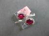 WIDE 1.07CT DIAMOND & AAA RUBY 14K WHITE GOLD OVAL & ROUND CRISS CROSS LOVE RING