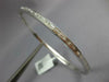 ESTATE 1.45CT DIAMOND 18KT WHITE GOLD 3D BAGUETTE SEMI ETERNITY BANGLE BRACELET