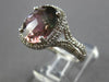 4.83CT DIAMOND & AAA PINKISH GREEN TOURMALINE 14KT WHITE GOLD 3D ENGAGEMENT RING