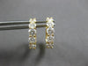 ESTATE 1.37CT DIAMOND 18KT YELLOW GOLD 3D CLASSIC 5 STONE HUGGIE FUN EARRINGS