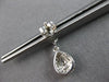 ESTATE .28CT DIAMOND 14KT WHITE GOLD 3D ROUND CLUSTER HANGING EARRINGS