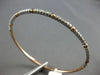 .87CT DIAMOND 14KT WHITE & ROSE GOLD ROUND BY THE YARD FLEXIBLE BANGLE BRACELET