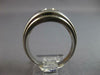 ESTATE LARGE .50CT DIAMOND 14KT WHITE GOLD 3D SOLITAIRE HANDCRAFTED MENS RING
