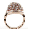 LARGE 4.66CT WHITE & PINK DIAMOND 18K WHITE & ROSE GOLD 3D MULTI SHAPE LOVE RING