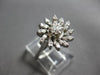 .45CT DIAMOND 14KT WHITE GOLD 3D ROUND MULTI LEAF FLOWER FRIENDSHIP RING #27962