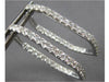 ESTATE LARGE 1.95CT DIAMOND 14KT WHITE GOLD 3D INSIDE OUT HEXAGON HOOP HANGING EARRINGS