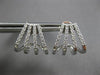 ESTATE .44CT DIAMOND 18KT WHITE GOLD 3D MULTI ROW UMBRELLA FUN HANGING EARRINGS