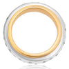 WIDE .55CT DIAMOND 18KT 2 TONE GOLD 3D ETOILE ETERNITY WEDDING ANNIVERSARY RING