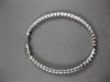 ESTATE LARGE 2.24CT DIAMOND 18K WHITE GOLD OVAL INSIDE OUT HOOP HANGING EARRINGS