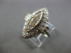 ANTIQUE LARGE .70CT DIAMOND 18KT WHITE GOLD MARQUISE SHAPE 3 STONE RING #28126