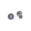 AAA CABOCHON TURQUOISE 18KT YELLOW GOLD & 925 SILVER CIRCULAR FILIGREE CUFFLINKS