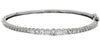 2.0CT DIAMOND 14K WHITE GOLD ROUND GRADUATING SEMI ETERNITY CUFF BANGLE BRACELET