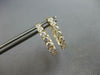 1.45CT DIAMOND 14KT YELLOW GOLD 3D ROUND INSIDE OUT OVAL HUGGIE HANGING EARRINGS