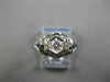 .26CT OLD MINE DIAMOND & AAA SAPPHIRE 18K WHITE GOLD 3D ART DECO ENGAGEMENT RING