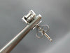 ESTATE .64CT DIAMOND 18KT WHITE GOLD 3D ROUND & BAGUETTE CLUSTER SQUARE EARRINGS