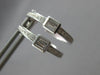 .31CT DIAMOND 14KT WHITE GOLD 3D CLASSIC ROUND & BAGUETTE HOOP HANGING EARRINGS
