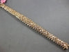 ESTATE EXTRA LARGE GIA 22.07CT PINK DIAMOND 18KT ROSE GOLD CUFF TENNIS BRACELET