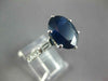 LARGE 4.45CT DIAMOND & AAA SAPPHIRE 14K WHITE GOLD 3D OVAL ENGAGEMENT RING 27262